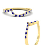 Load image into Gallery viewer, swirl-pave-sapphire-wedding-band-in-yellow-gold-fdens7806ovbgsablangle3-nl-yg.jpg?v=1759992381
