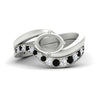 Load image into Gallery viewer, Swirl Semi Mount East West Wedding Ring Set