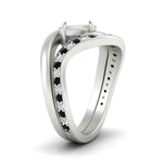 Load image into Gallery viewer, Swirl Semi Mount East West Wedding Ring Set

