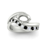 Load image into Gallery viewer, Swirl Semi Mount East West Wedding Ring Set
