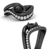 Load image into Gallery viewer, Swirl Semi Mount East West Wedding Ring Set