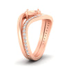 Load image into Gallery viewer, Swirl Semi Mount East West Wedding Ring Set