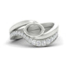 Load image into Gallery viewer, Swirl Semi Mount East West Wedding Ring Set