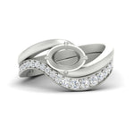 Load image into Gallery viewer, Swirl Semi Mount East West Wedding Ring Set
