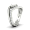 Load image into Gallery viewer, Swirl Semi Mount East West Wedding Ring Set