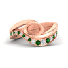 Load image into Gallery viewer, Swirl Semi Mount East West Wedding Ring Set