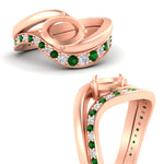 Load image into Gallery viewer, Swirl Semi Mount East West Wedding Ring Set
