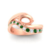 Load image into Gallery viewer, Swirl Semi Mount East West Wedding Ring Set