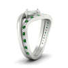 Load image into Gallery viewer, Swirl Semi Mount East West Wedding Ring Set