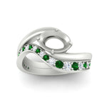 Load image into Gallery viewer, Swirl Semi Mount East West Wedding Ring Set
