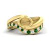 Load image into Gallery viewer, Swirl Semi Mount East West Wedding Ring Set
