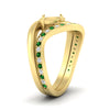 Load image into Gallery viewer, Swirl Semi Mount East West Wedding Ring Set