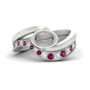 Load image into Gallery viewer, Swirl Semi Mount East West Wedding Ring Set