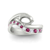 Load image into Gallery viewer, Swirl Semi Mount East West Wedding Ring Set