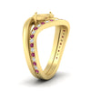 Load image into Gallery viewer, Swirl Semi Mount East West Wedding Ring Set