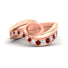 Load image into Gallery viewer, Swirl Semi Mount East West Wedding Ring Set