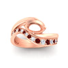 Load image into Gallery viewer, Swirl Semi Mount East West Wedding Ring Set