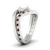 Load image into Gallery viewer, Swirl Semi Mount East West Wedding Ring Set
