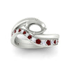 Load image into Gallery viewer, Swirl Semi Mount East West Wedding Ring Set