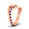 Load image into Gallery viewer, Swirl Semi Mount East West Wedding Ring Set