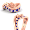 Load image into Gallery viewer, Swirl Semi Mount East West Wedding Ring Set