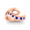 Load image into Gallery viewer, Swirl Semi Mount East West Wedding Ring Set