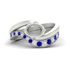 Load image into Gallery viewer, Swirl Semi Mount East West Wedding Ring Set
