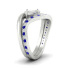 Load image into Gallery viewer, Swirl Semi Mount East West Wedding Ring Set