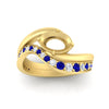 Load image into Gallery viewer, Swirl Semi Mount East West Wedding Ring Set