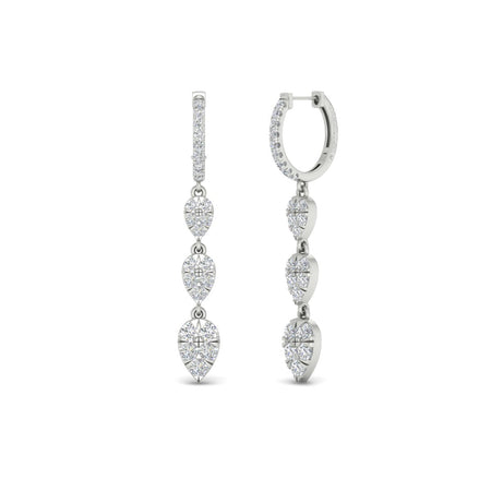 Tear Drop Chandelier Diamond Earring