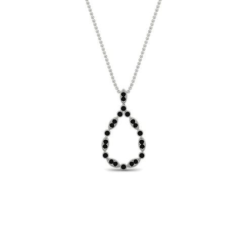 tear-drop-shape-black-diamond-pendant-necklace-in-FDPD11166GBLACK-NL-WG