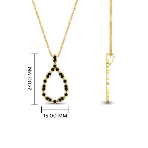 tear-drop-shape-black-diamond-pendant-necklace-in-FDPD11166GBLACK-NL-YG