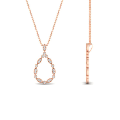 tear-drop-shape-diamond-pendant-necklace-in-FDPD11166-NL-RG