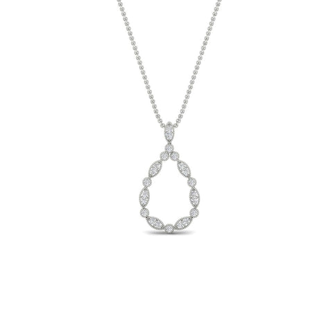 tear-drop-shape-diamond-pendant-necklace-in-FDPD11166-NL-WG