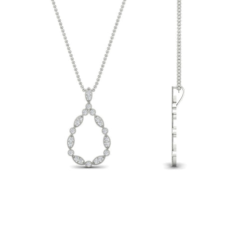 tear-drop-shape-diamond-pendant-necklace-in-FDPD11166-NL-WG