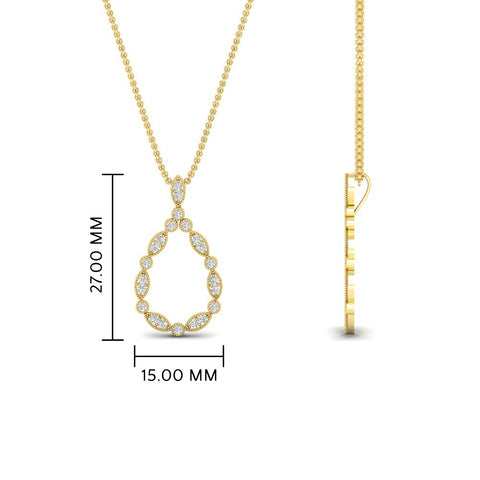 tear-drop-shape-diamond-pendant-necklace-in-FDPD11166-NL-YG