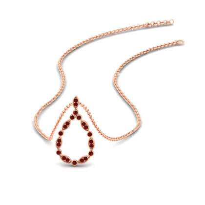 tear-drop-shape-diamond-pendant-necklace-in-FDPD11166-NL-RG