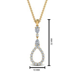 Load image into Gallery viewer, teardrop-diamond-drop-pendant-necklace-in-FDPD9049-NL-YG
