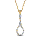 Load image into Gallery viewer, teardrop-diamond-drop-pendant-necklace-in-FDPD9049-NL-YG
