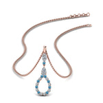 Load image into Gallery viewer, teardrop-diamond-drop-pendant-necklace-with-blue-topaz-in-FDPD9049GICBLTO-NL-RG
