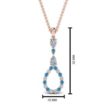 Load image into Gallery viewer, teardrop-diamond-drop-pendant-necklace-with-blue-topaz-in-FDPD9049GICBLTO-NL-RG
