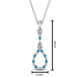 Load image into Gallery viewer, teardrop-diamond-drop-pendant-necklace-with-blue-topaz-in-FDPD9049GICBLTO-NL-WG
