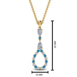 Load image into Gallery viewer, teardrop-diamond-drop-pendant-necklace-with-blue-topaz-in-FDPD9049GICBLTO-NL-YG
