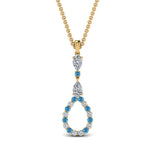 Load image into Gallery viewer, teardrop-diamond-drop-pendant-necklace-with-blue-topaz-in-FDPD9049GICBLTO-NL-YG
