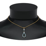 Load image into Gallery viewer, teardrop-diamond-drop-pendant-necklace-with-blue-topaz-in-FDPD9049GICBLTO-NL-YG
