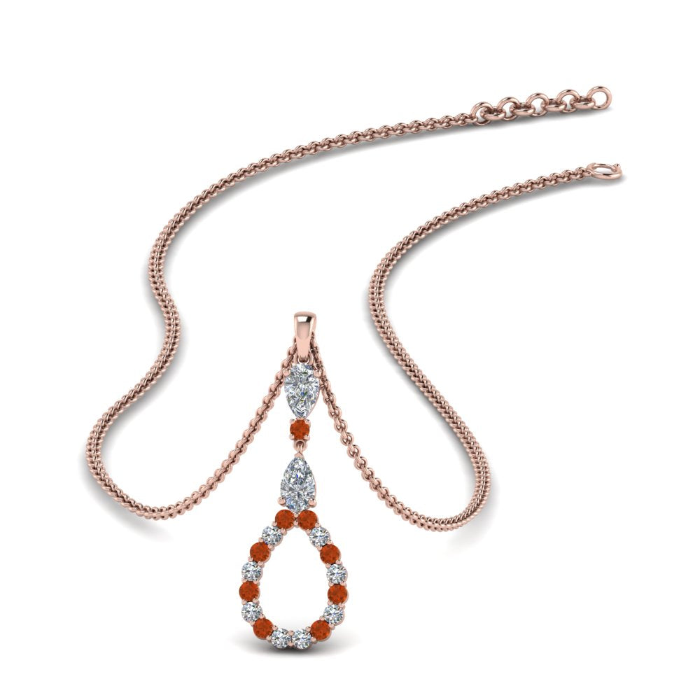 teardrop-diamond-drop-pendant-necklace-with-orange-sapphire-in-FDPD9049GSAOR-NL-RG