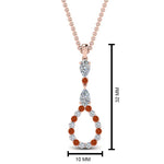 Load image into Gallery viewer, teardrop-diamond-drop-pendant-necklace-with-orange-sapphire-in-FDPD9049GSAOR-NL-RG
