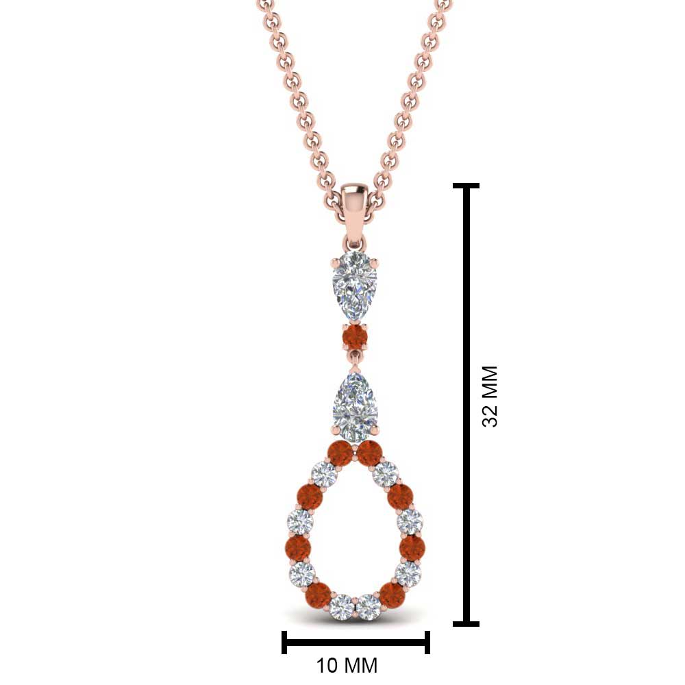 teardrop-diamond-drop-pendant-necklace-with-orange-sapphire-in-FDPD9049GSAOR-NL-RG