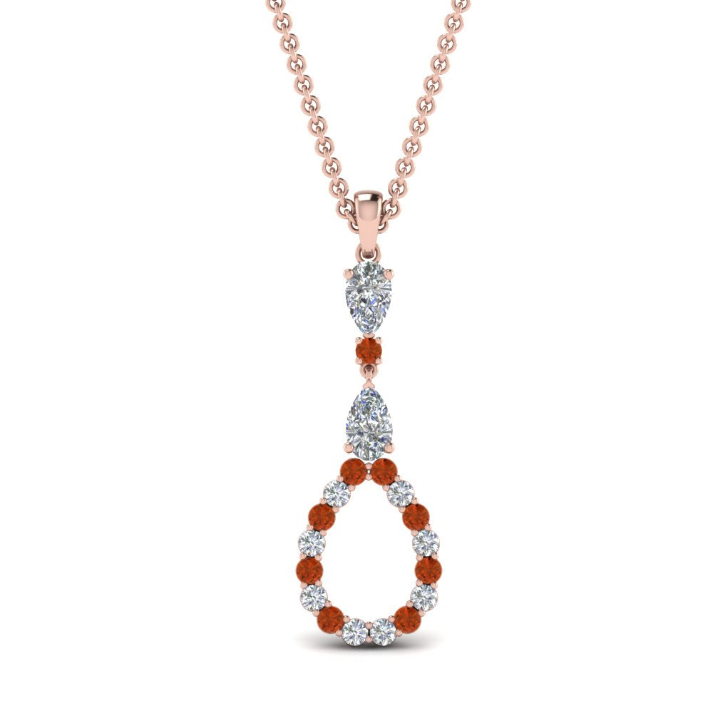 teardrop-diamond-drop-pendant-necklace-with-orange-sapphire-in-FDPD9049GSAOR-NL-RG