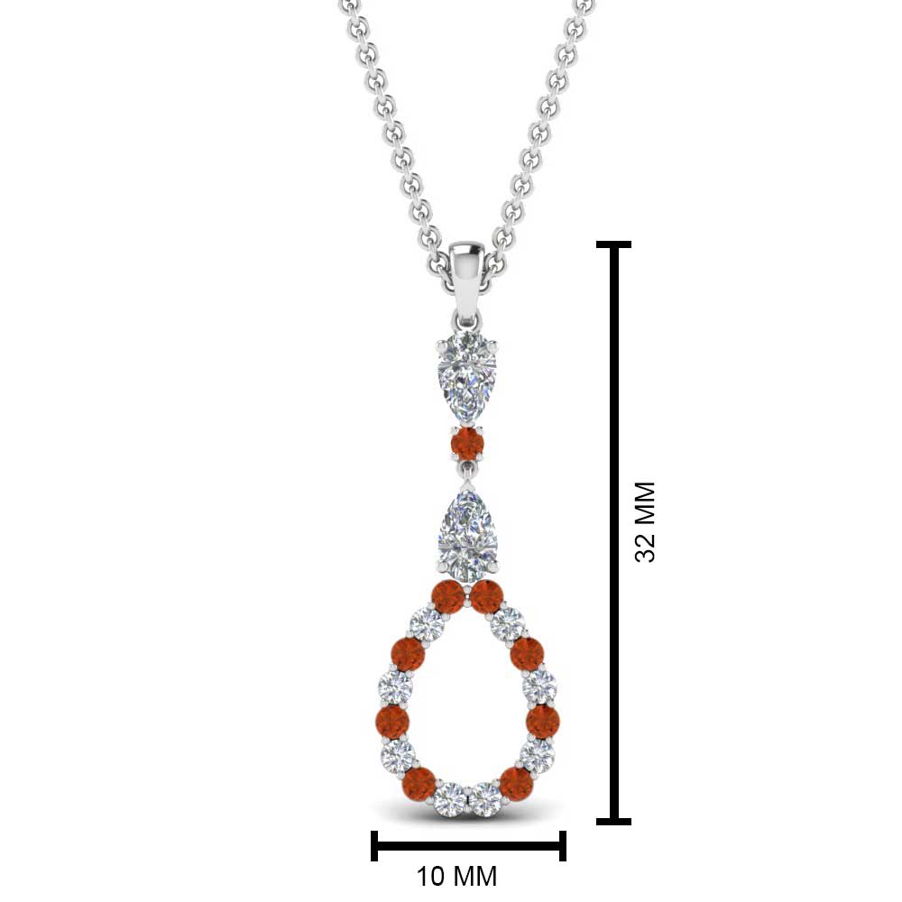teardrop-diamond-drop-pendant-necklace-with-orange-sapphire-in-FDPD9049GSAOR-NL-WG